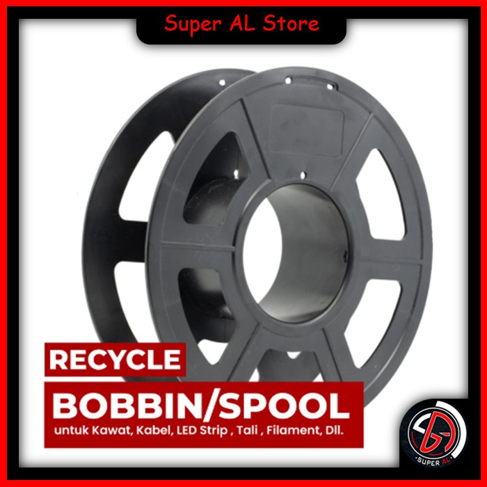 PREMIUM Recycle Spool / Bobbin Plastik / Gulungan / Roll untuk gulung Kabel Benang Filament