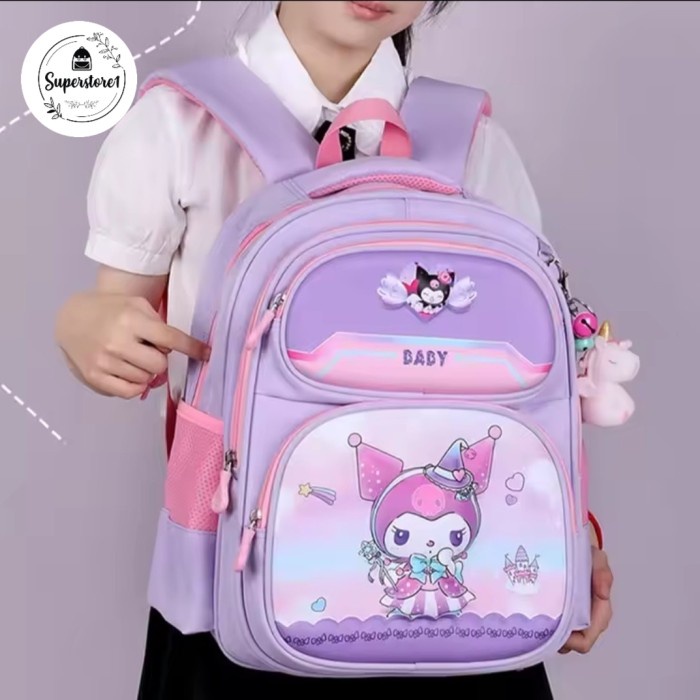 PREMIUM Kuromi Backpack Tas Ransel Kuromi Tas Sekolah Anak Tas Ransel Anak Kuromi