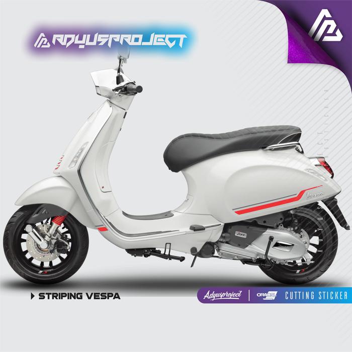 PREMIUM STRIPING SPRINT S Cutting Sticker (2PCS) Stiker Stiker Vespa Primapera Vespa Sprint 150