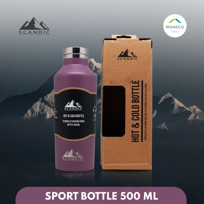 PREMIUM Scandic SS Vacuum Sport Bottle 500 ml / Botol Air Minum