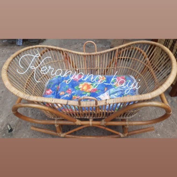 PREMIUM Ayunan Rotan Bayi Model Perahu