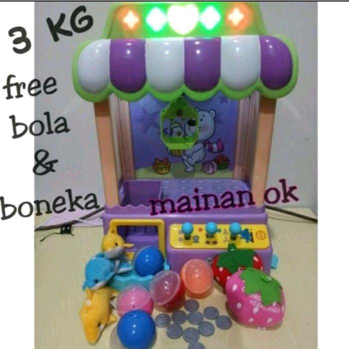Mainan anak candy grabber capit boneka joy claw machine Hadiah Permainan