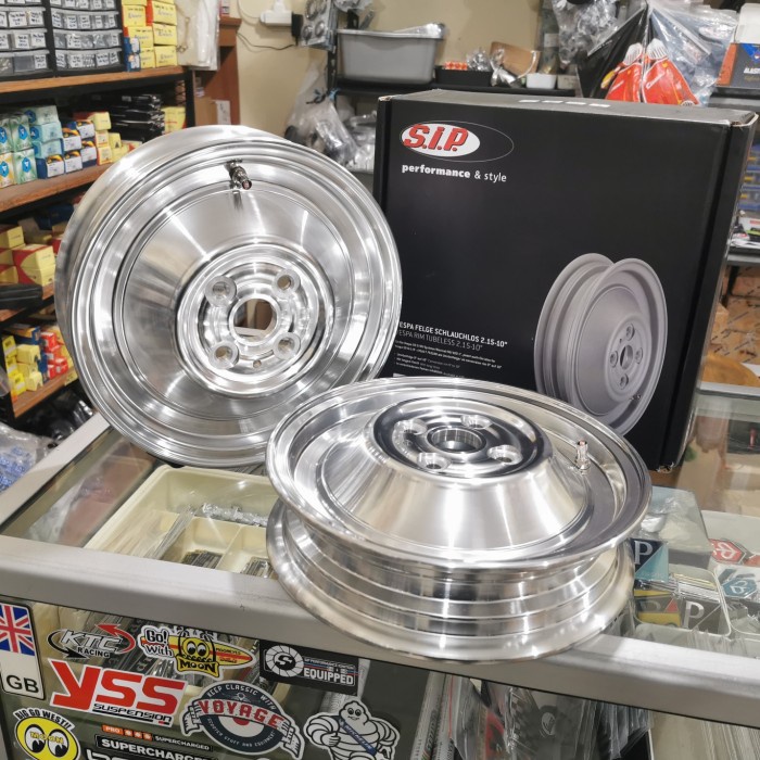 Velg Tubeless SIP Ring 10 chrome Vespa Darling Original SIP Germany