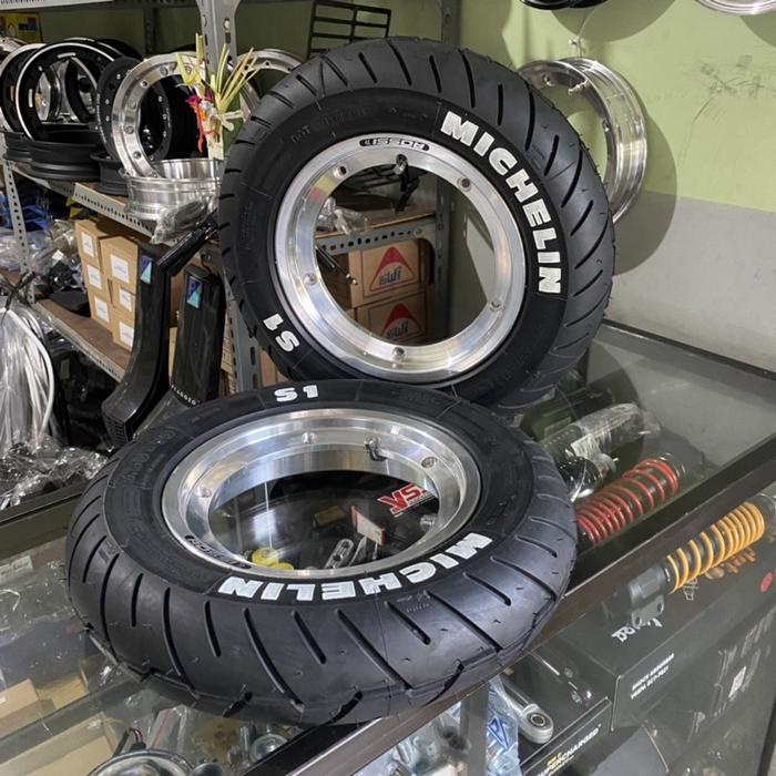 velg tubeless vrossi ban michelin S1 3.50-10 vespa largeframe