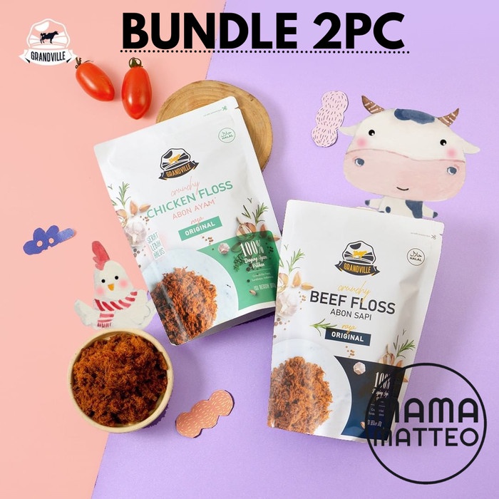 

GRANDVILLE Abon Anak Crunchy SAPI AYAM Original Spicy Grandville