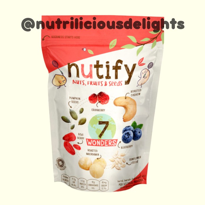 

7 Wonders Nuts Fruits and Seeds Mix Nutify 60 Gram