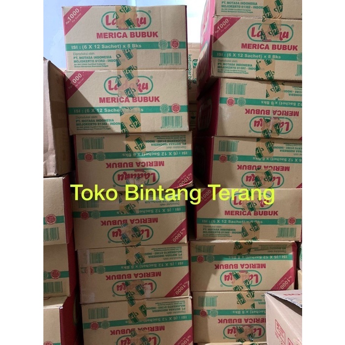 

Promo Terbatas Bumbu Ladaku Merica Bubuk Sachet @ 1000 New Pack Per Pak Isi 6 Renceng X 12 Pcs Aman