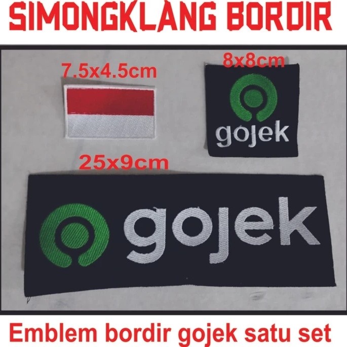 MNTB" EMBLEM/LOGO BORDIR GOJEK