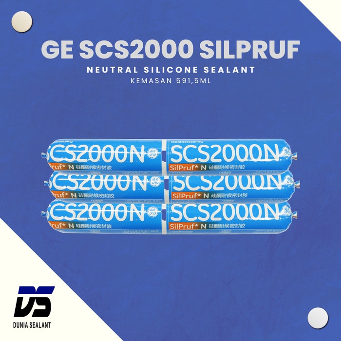 GE SCS 2000 Silpruf Silicone Weatherproofing Sealant Neutral