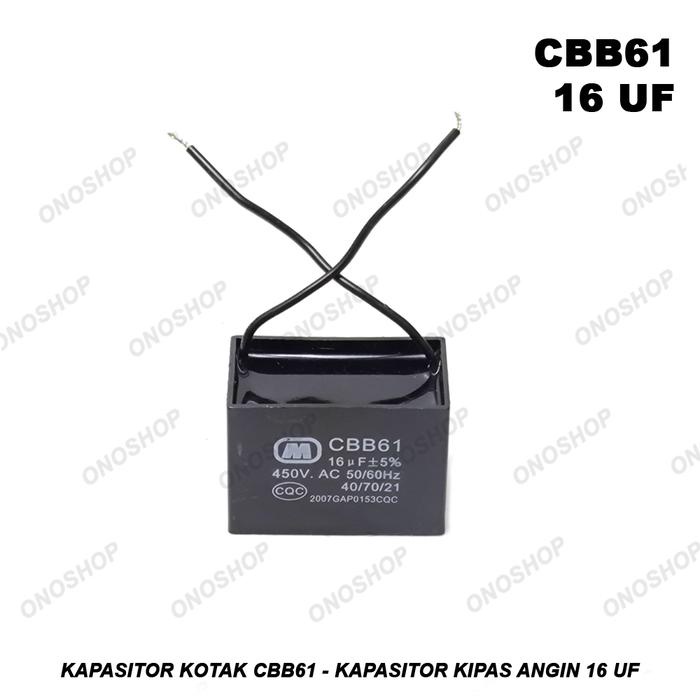 Kapasitor Kotak CBB61 - Kapasitor Kipas Angin 16 uF