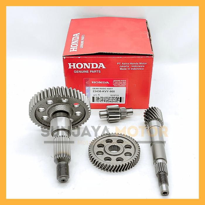 GEAR RASIO SET ORIGINAL HONDA KVY GIGI RASIO BEAT KARBU SCOOPY CARBU SPACY KARBU GEAR GARDAN ORI AHM