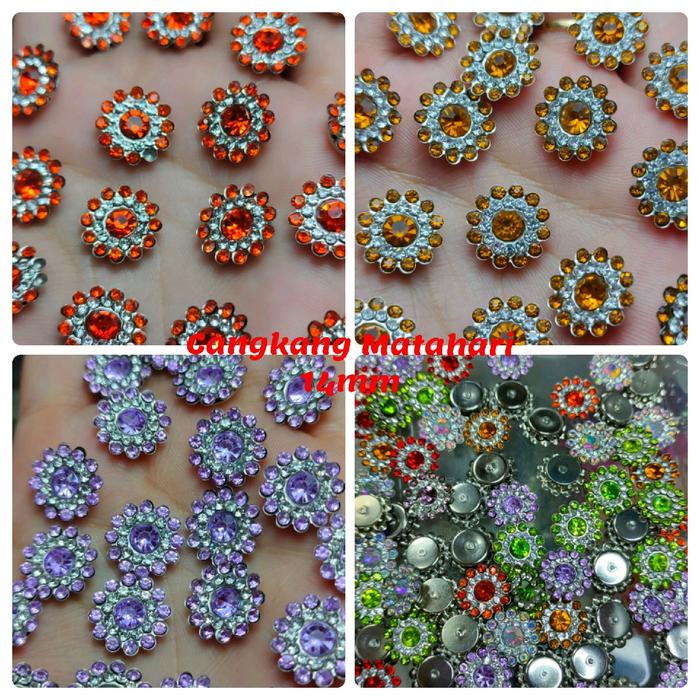PAYET CANGKANG MATAHARI UKURAN 14MM / PAYET CANGKANG PELANGI / CANGKANG SILVER PELANGI / CANGKANG