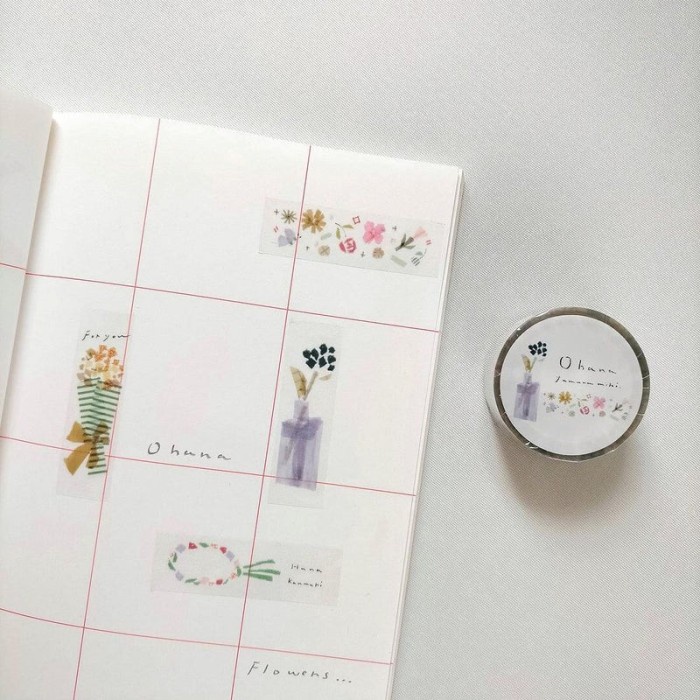 

Terbaru!! Miki Tamura Pet Clear Tape - Ohana (Flowers) Cod