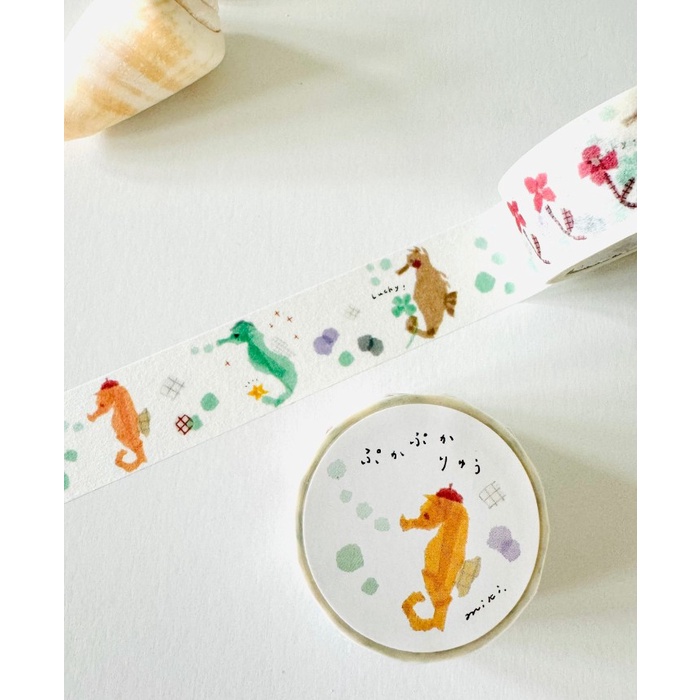 

Diskon Miki Tamura Washi Tape - Puka Puka Ryu ( Seahorse ) Packing Aman