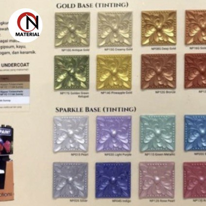 

TERLARIS METALLIC PAINT (WATER-BASED) 750mL / CAT METALIC GOLD NIPPON 1L EMAS