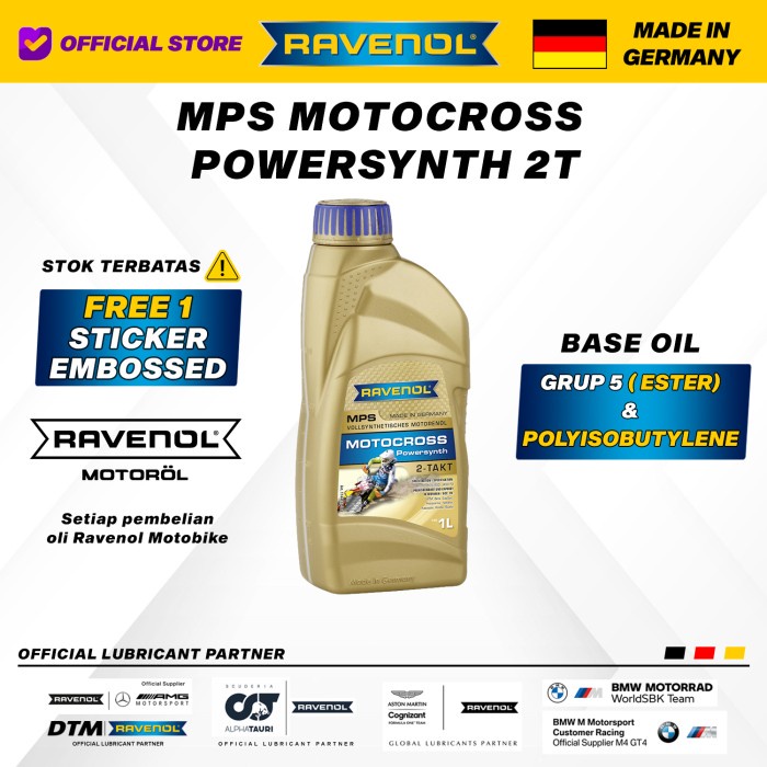 READY OLI RAVENOL MPS 2T 1 LITER "MADE IN GERMANY"