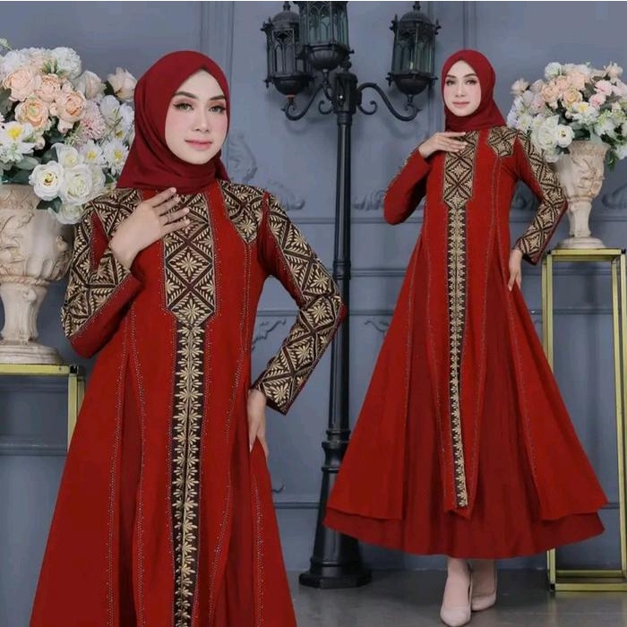 Abaya Renda Tangan Mewah Series 801