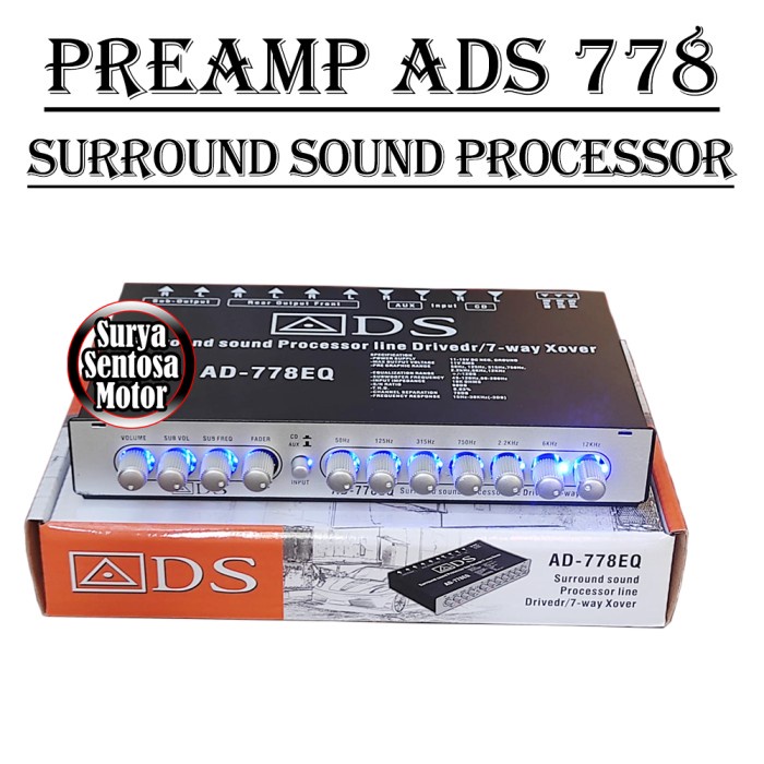 Terhemat Preamp Parametrik Equalizer Surround Sound Audio Mobil 7 Way Xover