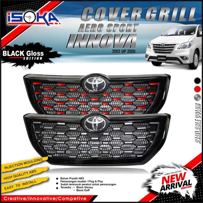 Grill Grill Depan Mobil Innova 2012-2015 Hitam