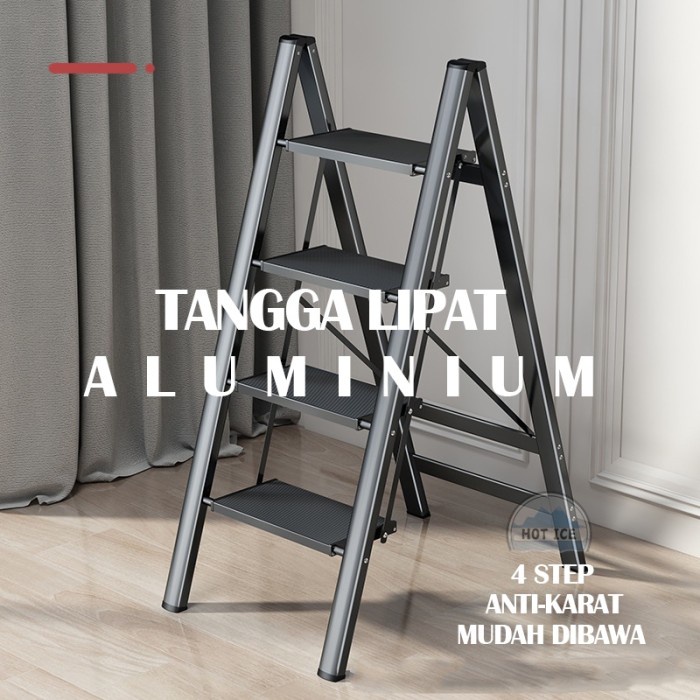Tangga Rumah Lipat Tangga aluminium Lipat 4 Step Mollar 4S Household