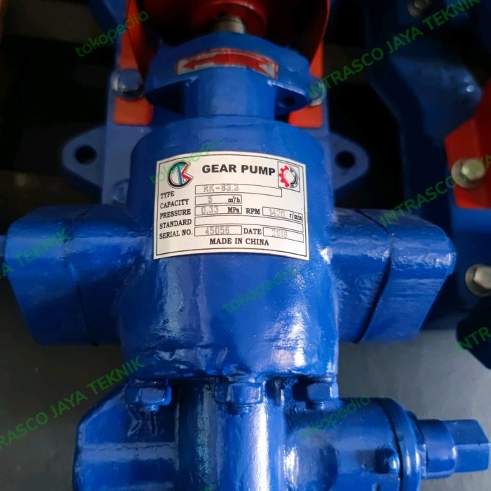 Pompa Oli Gear Pump Type Rk 83.3 Liter/Menit Pompa Only