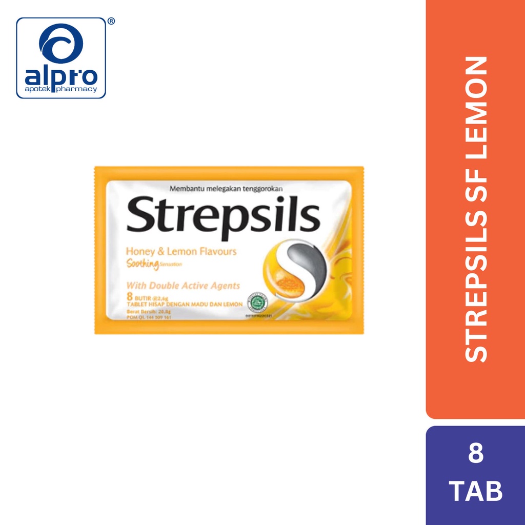 

Strepsils Sugas Free Lemon 8 Butir Permen Pelega Tenggorokan