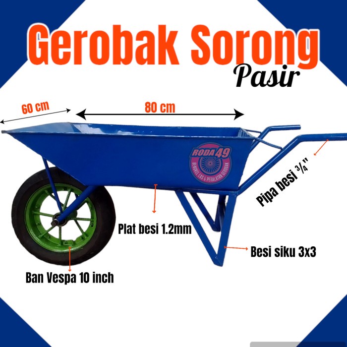 angkong gerobak sorong pasir