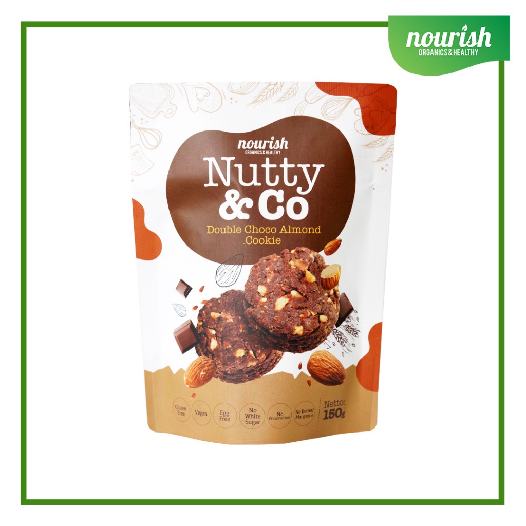 

A Nutty & Co (Double Choco Almond Cookies) Vegan Gluten Free 150 Gr