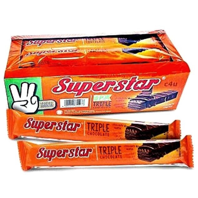 

A Superstar Triple Chocolate Wafer 1 Pak Isi 20