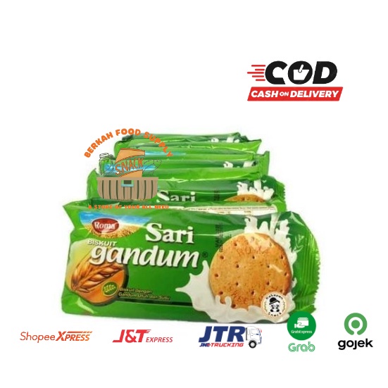 

A ( Berkah ) Roma Biskuit Sari Gandum Sandwich 10 Pcs X 39Gr Snack Cemilan Anak Biskuit Renyah Enak