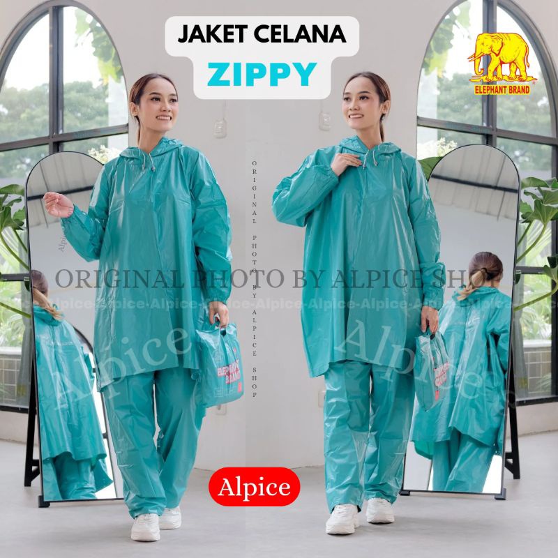 Jas Hujan Jaket Celana Zippy Elephant Brand