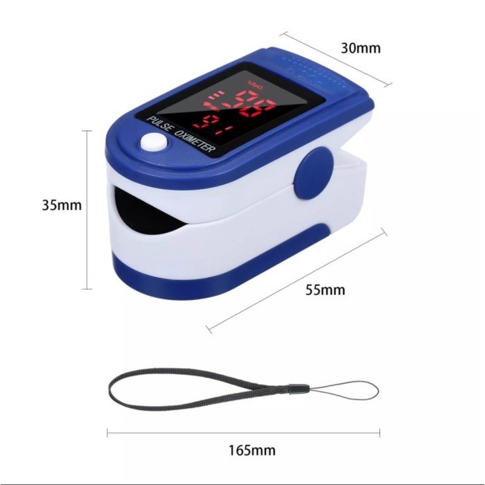 Pulse Oximeter Fingertip Alat medis oxymeter ukur cek kadar Oksigen