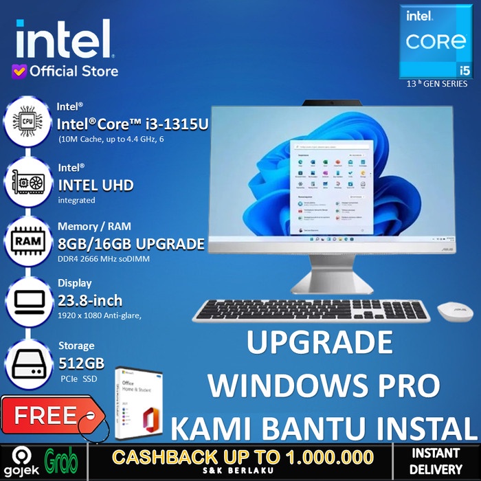 ASUS AIO A3402WVAK Core i3 1315 8GB 512GB W11 23.8" FHD