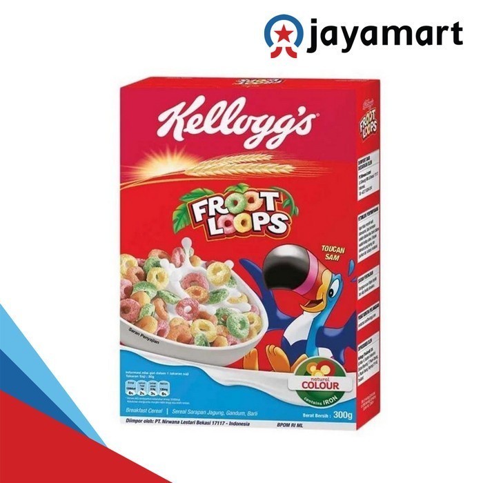 

(TopSeller) FROOT LOOPS Cereal 300 gr Kelloggs Sereal Ring Fruit Loop Kellogg's
