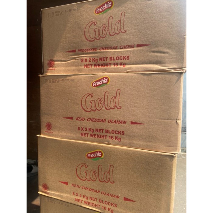 

(TopSeller) KEJU PROCHiZ GOLD CHEDDAR Kemasan 2kg.