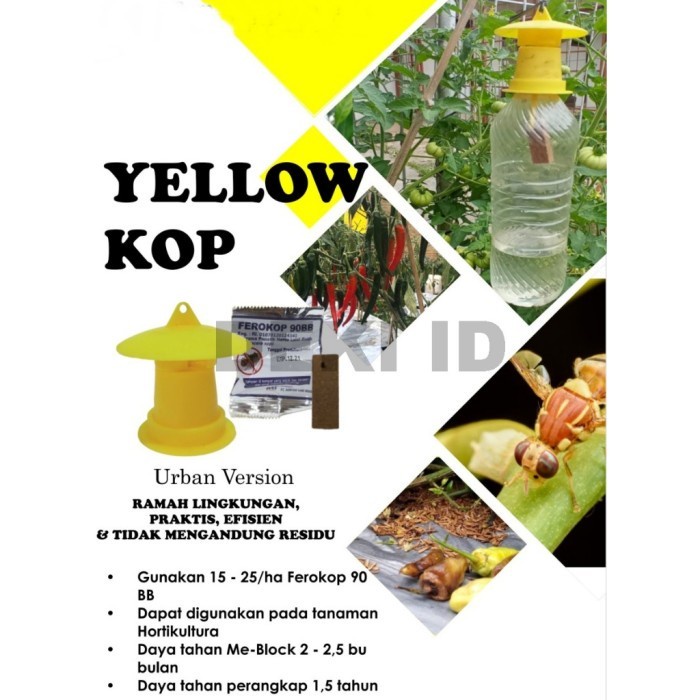 [TopSeller] Yellow Kop Tempat Perangkap Lalat Buah Yellowkop Ferokop Trap