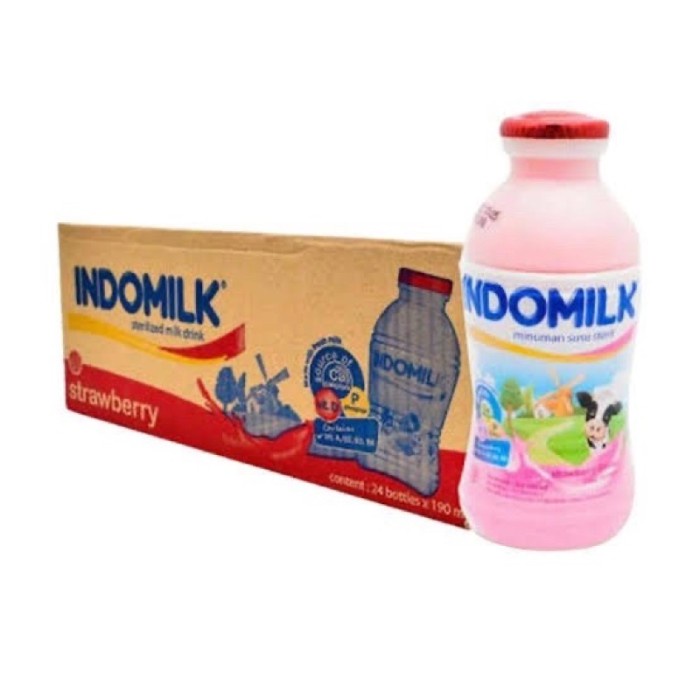 

(TopSeller) Susu Indomilk Botol 190ml Rasa Strawberry