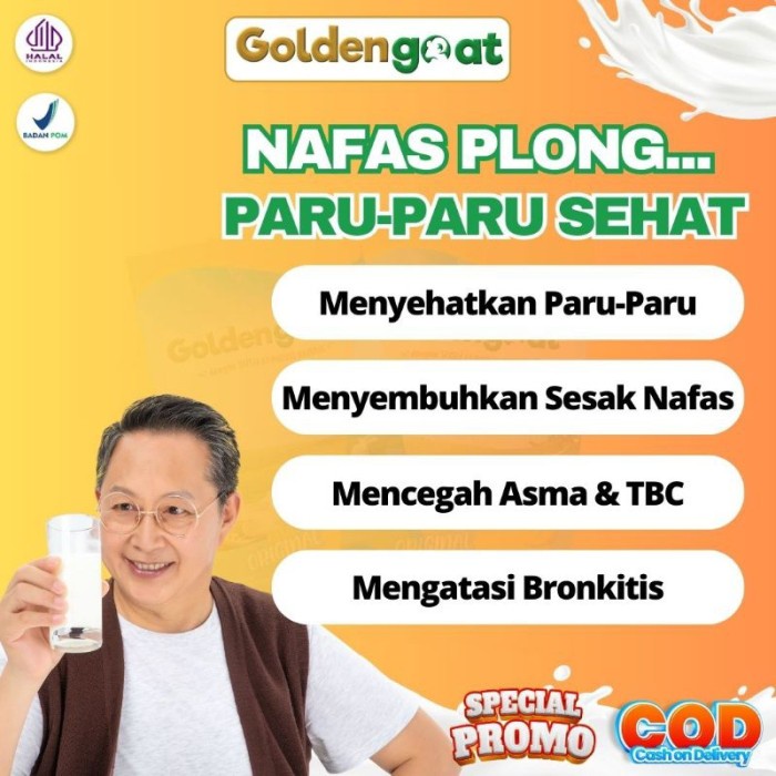 

(TopSeller) Paket 4 Box Goldengoat Sachet Susu Kambing Etawa Rasa Original