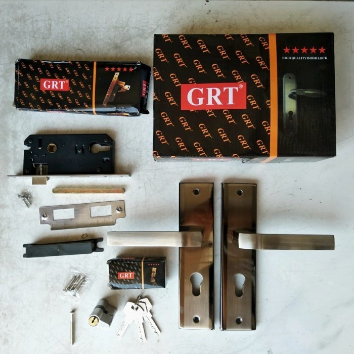 (TopSeller) Kunci Selot HANDLE PINTU GRT/ SLOT PINTU SATU SET/ HANDLE PINTU RUMAH SET GRT