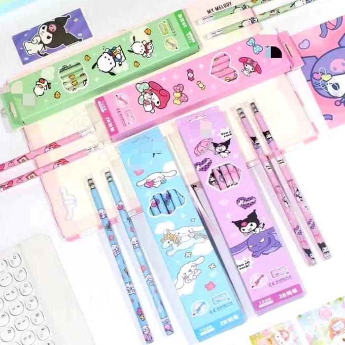 

Zo23 Pensil 2B Motif Lucu Isi 12Pcs Pensil Box Isi 12Pcs + Serutan