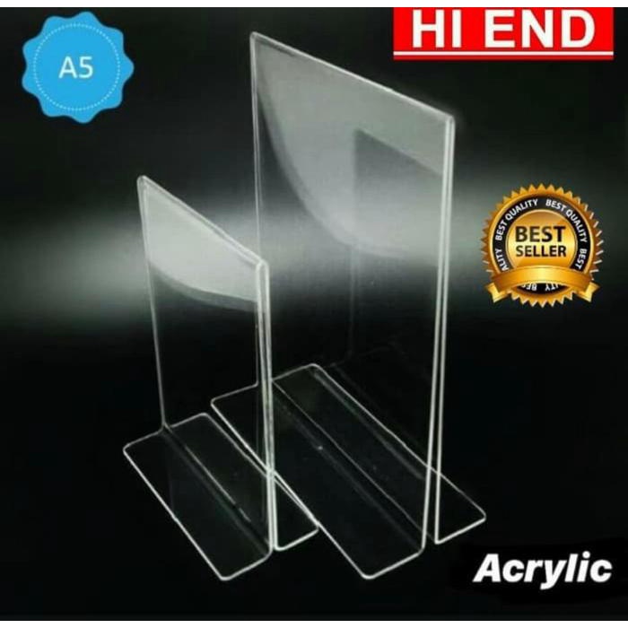 

Acrylic Tent Holder / Akrilik Tent Card A5 Tempat Brosur Meja
