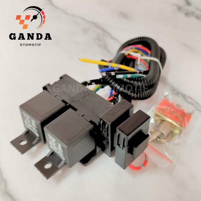 KABEL RELAY SET LAMPU TEMBAK MOBIL MOTOR DENGAN RELAY BOSCH - 2 MODE