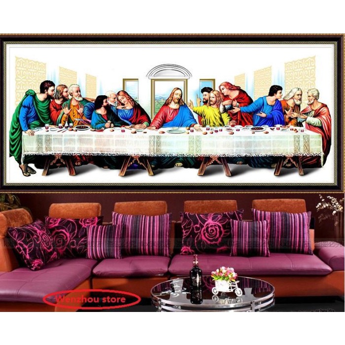 Terlaris DIY Diamond Painting full Perjamuan kudus Yesus rasul 11050 cm D654
