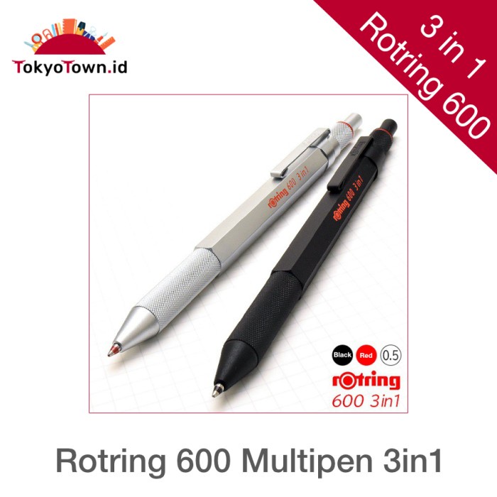 

pintar- Rotring 600 3in1 Multipen Ballpoint Mechanical Pencil