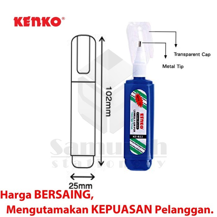 

pintar- Correction Pen Kenko Ke-823 (BOX) / Tip-Ex Cair KE 823 / Tipe X Fluid