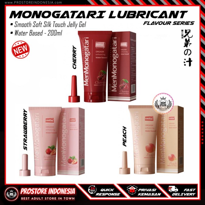 

MONOGAI LUBRICANT FRUIT FLAVOUR SERIES - Pelicin Pelumas Gel Lube Smooth Soft Silk Tou Jelly Rasa