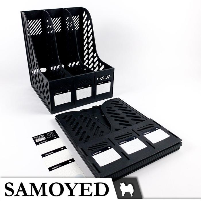 

pintar- Tempat / Kotak / Keranjang / Rak Plastik Dokumen / Majalah / Magazine / Box File 3 Columns