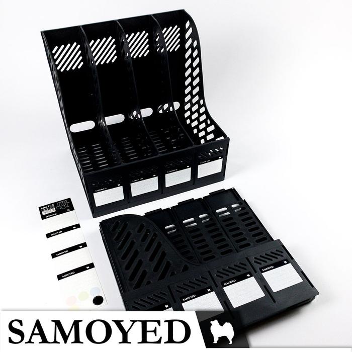 

pintar- Tempat / Kotak / Keranjang / Rak Plastik Dokumen / Majalah / Magazine / Box File 4 Columns