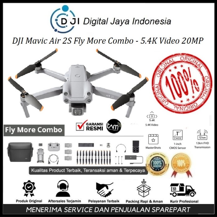DJI Mavic Air 2S Fly More Combo - 5.4K Video 20MP Drone New Original