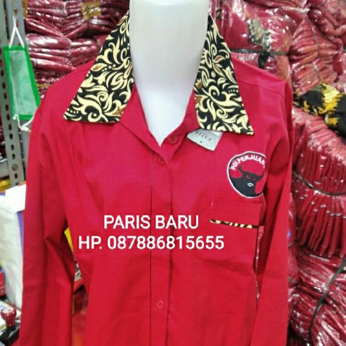 KEMEJA WANITA PARTAI PDI PERJUANGAN